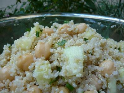 Minted Quinoa with Garbanzos